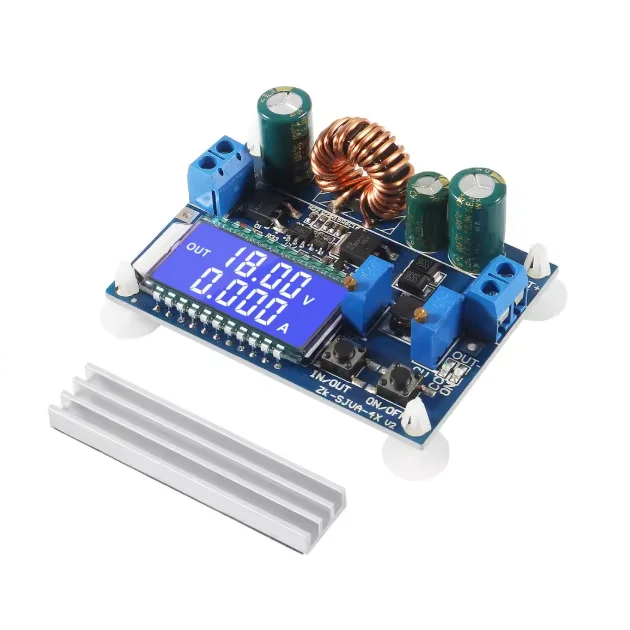 Adjustable voltage regulator, constant voltage regulator, constant current LCD digital voltmeter, and voltage boosting module