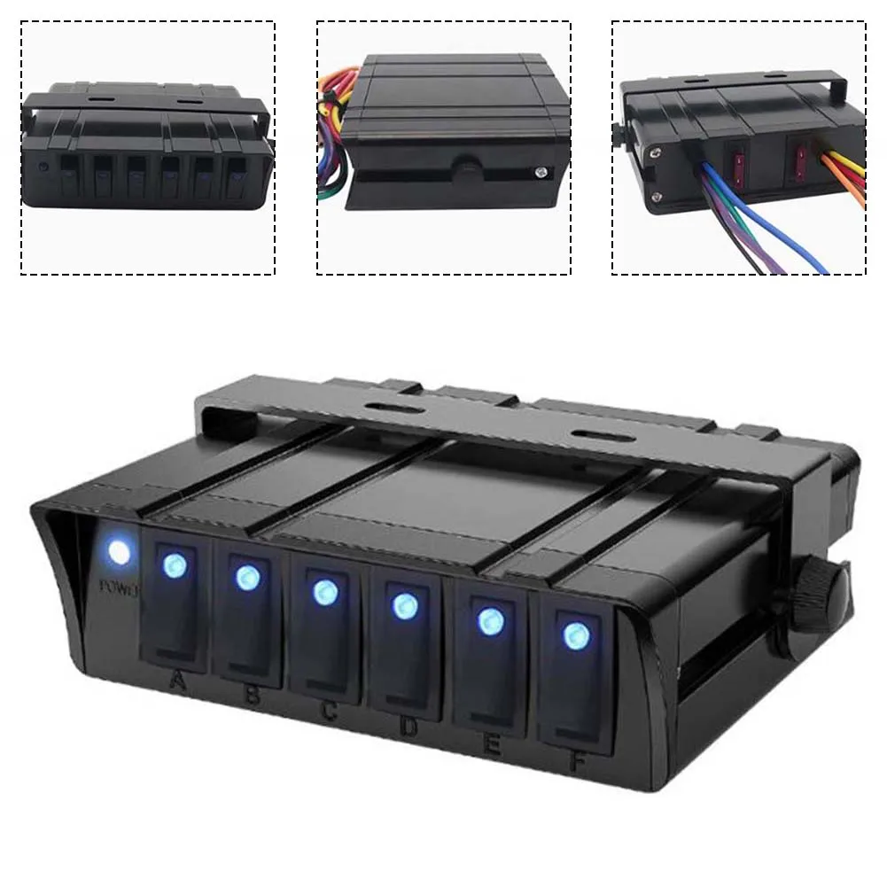 Rocker Switch Control Panel with LED Indicators Waterproof and Dustproof Design for Reliable Performance in Vehicles