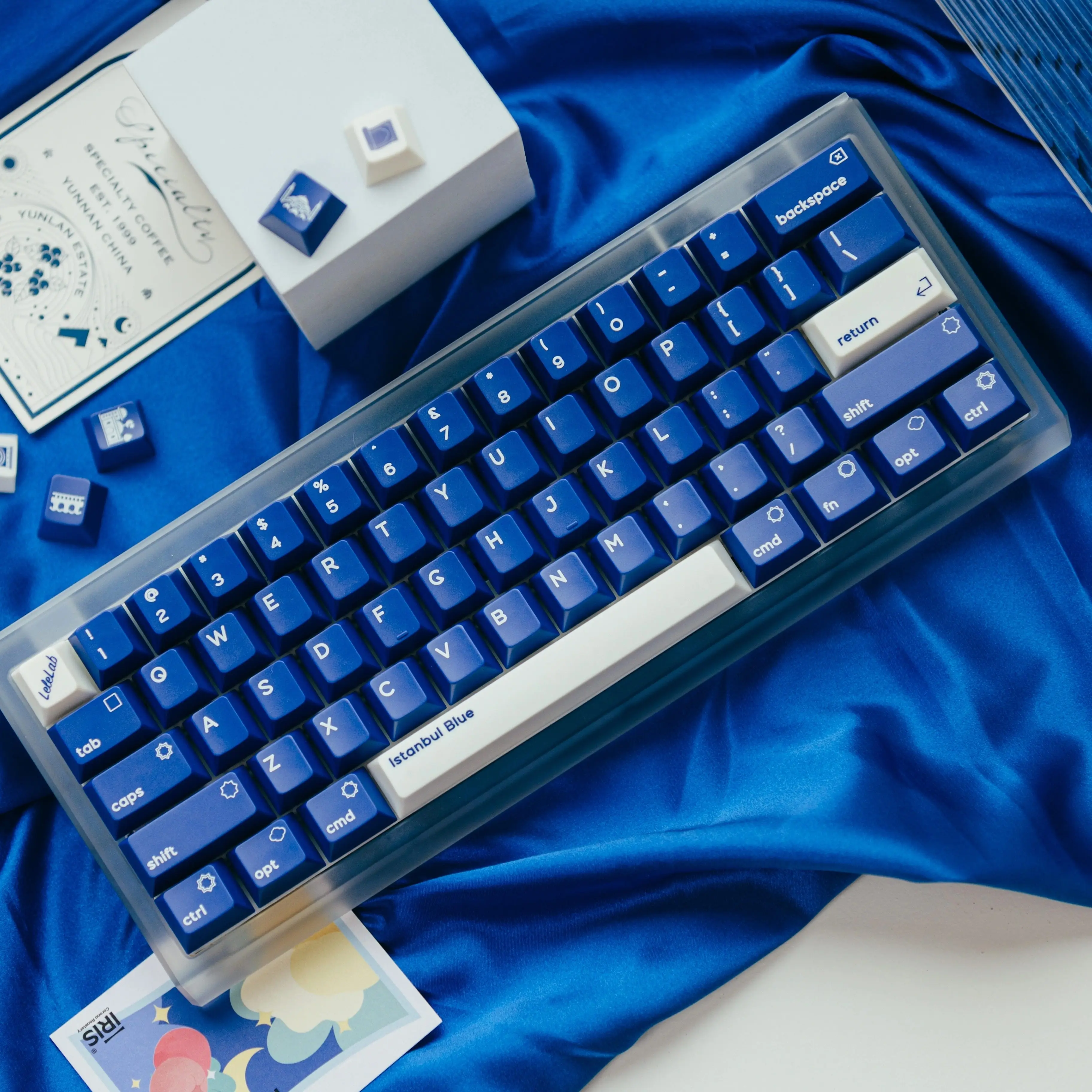 LeleLab Istanbul Blue PC Keycaps ABS UV Print Keycap Original Factory Personalized Keyboard Keycaps Customized PC Gifts