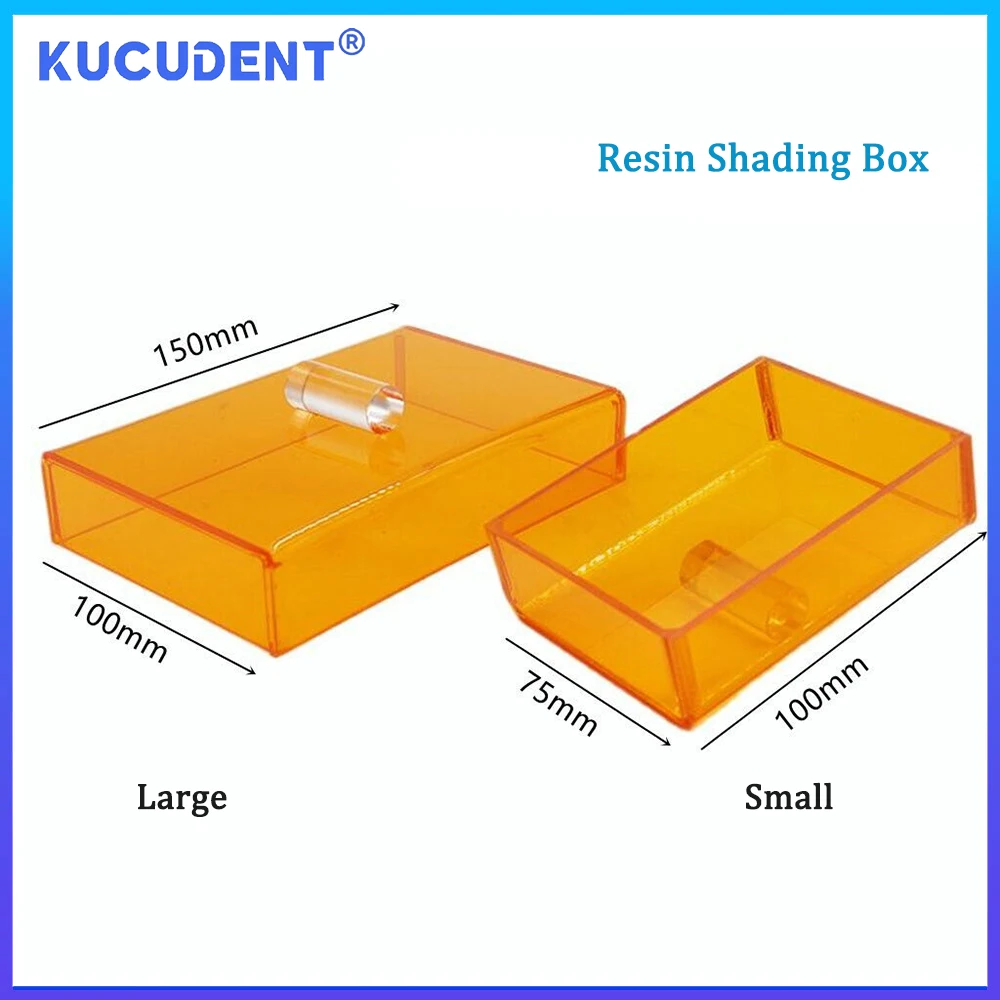 

KUCUDENT, 1 шт., коробка для затенения из смолы, пластиковый светонепроницаемый инструмент для полости рта, чехол для хранения материалов для стоматолога, органайзер для стоматологии, коробка
