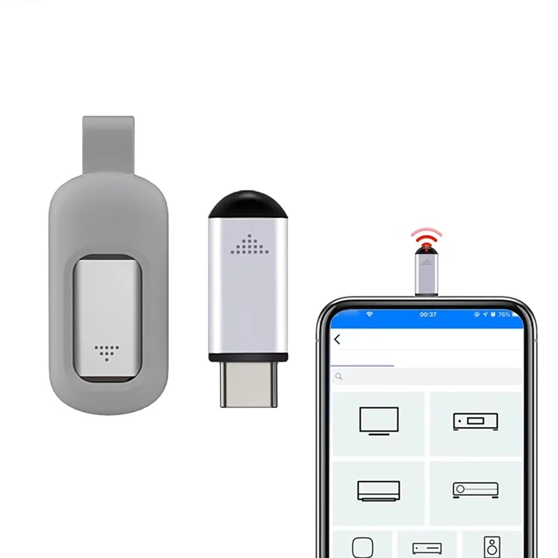 Compact Phone Infrared Remote Adapter Mini IR Blaster App Control For TV Amplifier Fan Air Conditioner Camera Home Use Accessory