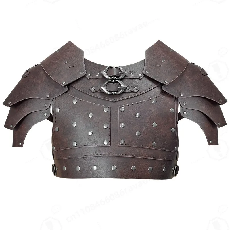 Armadura Medieval con Tachuelas para Hombros y Pecho, Arnés Vikingo, Accesorio para Cosplay de Halloween y LARP