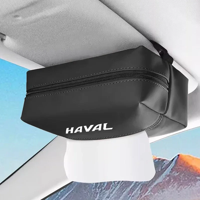 For Haval M1 M2 M4 M6 H2 H3 H5 H6 H7 H9 Car Tissue Box Car Armrest Box Sun Visor Backrest Hanging Multifunctional Paper Box