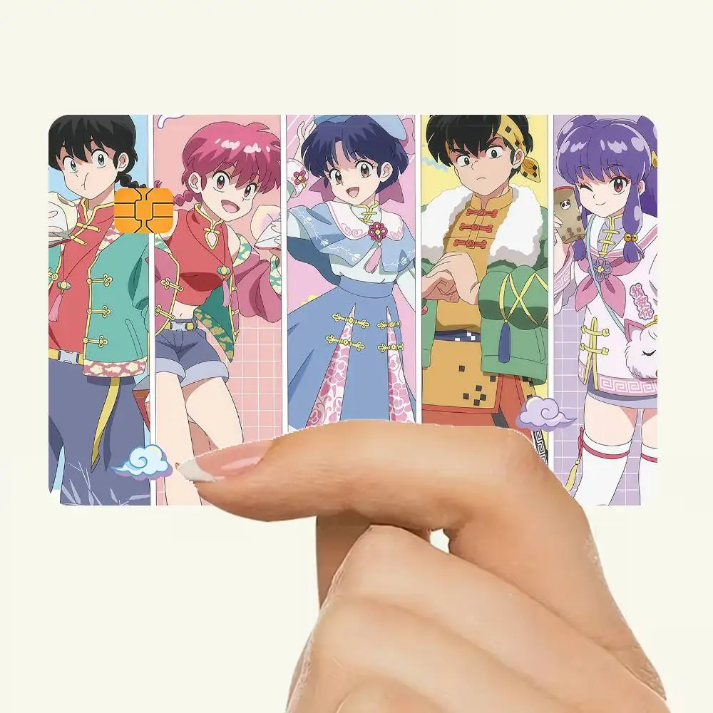 S-shampoo Anime Waterproof Skin Protector Stickers For Bank Cards Credit Cards Debit Cards Public Transport Cards
