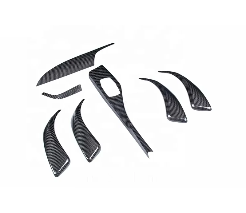 DRY Carbon Fiber Interior Trim 7pcs Dashboard Vent Trim Cover for BMW F20 SPORT MODELS 1 2 Series F20 F21 F22 F23 2013-2016