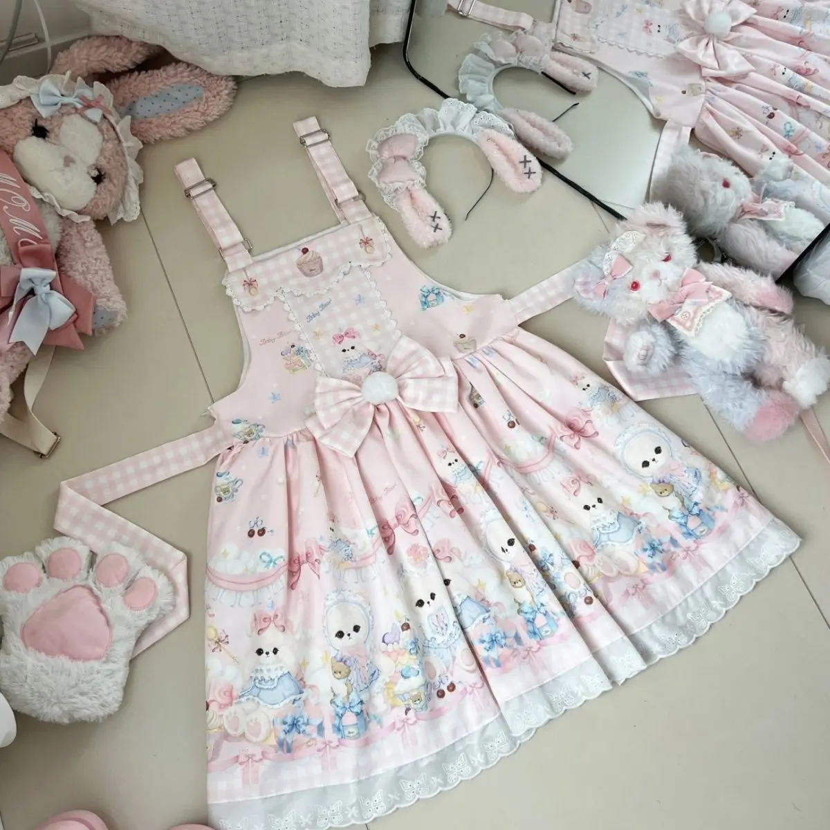 

Coalfell Original Sweet and Cute Lolita Genuine Cute JSK Strap Skirt Lolita Daily Style