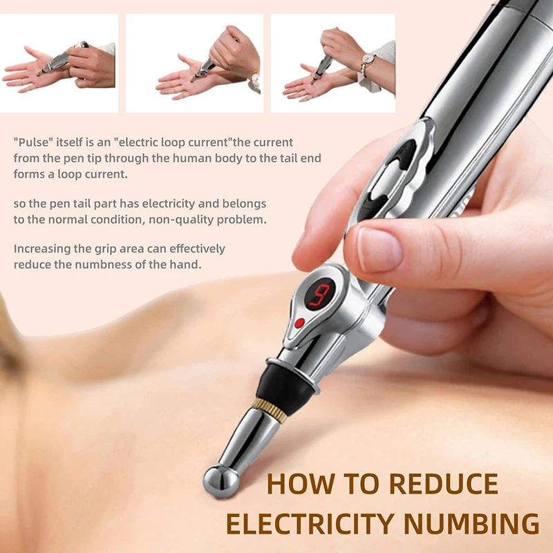 New Electronic Acupuncture Point Massage Pen Multi-Function Meridian Press Energy Therapy Power Pen Pain Relief Tool