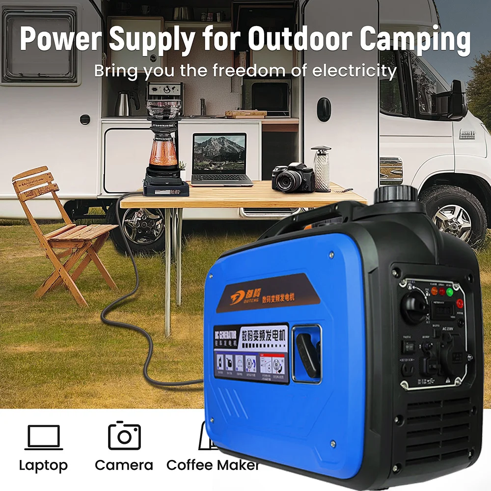 

2.8KW-3.8KW blue silent portable inverter generator, used for camper travel 4-stroke engine, used for RV and household electrici