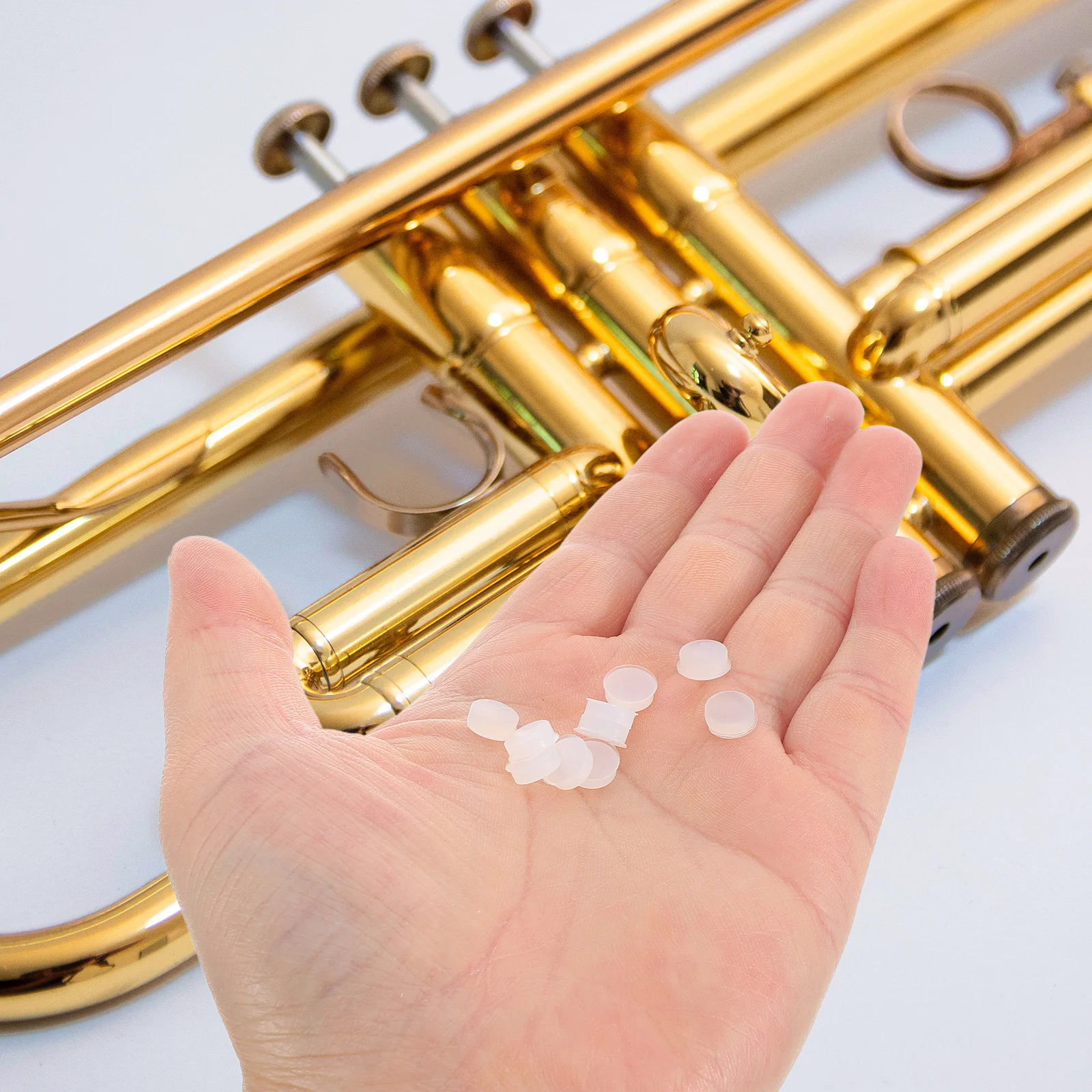 

10 Pcs Plug Flute Key Cover Cap Accessories White Replacement Pads Hole Plugs Instrument Covers