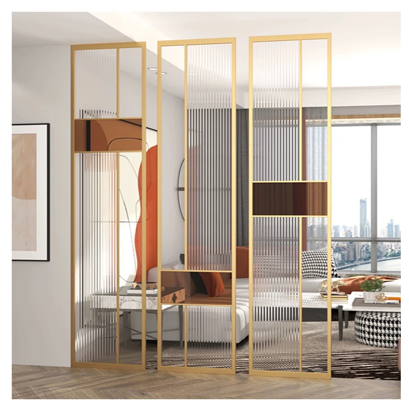 

Interior Design Stainless Steel Glass Partition Wall Divider For Living Room