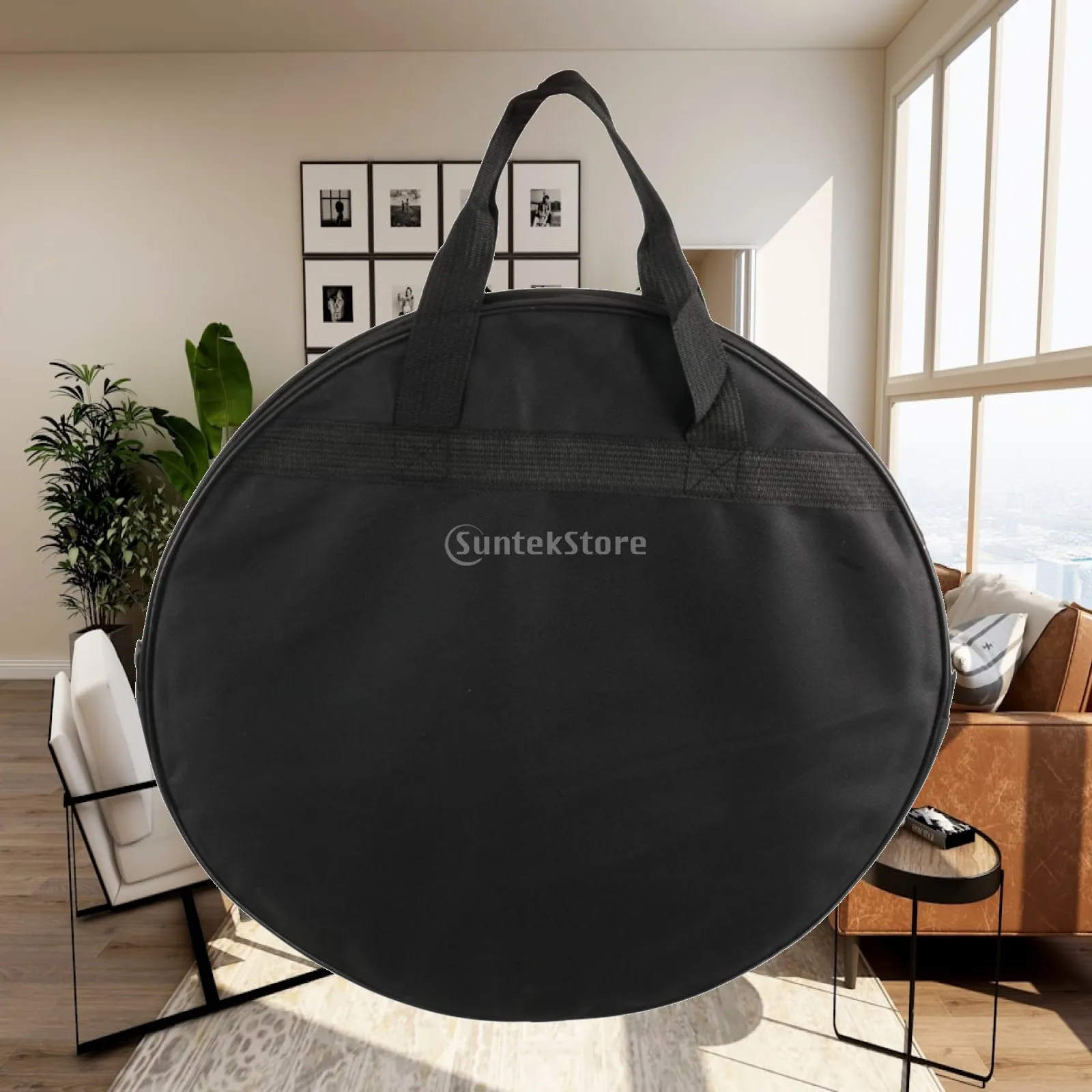 Drum Cymbals Storage Bag Oxford Cloth Portable Gig Bag with Thick Protection Divider for Musician Instrument Travel