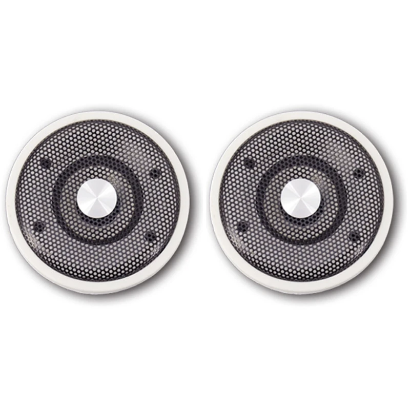 New 2Pieces 4Ohm Waterproof Marine Speaker Full Outdoor Ceiling Speaker