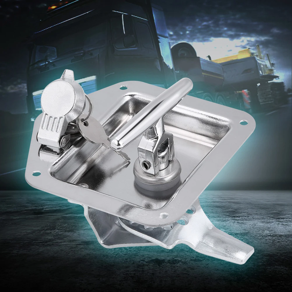 T Shape Handle Lock Trailer T Shape Lock Stainless Steel Folding T Shape Handle Lock Tool Box Keys Kit for Truck Trailer