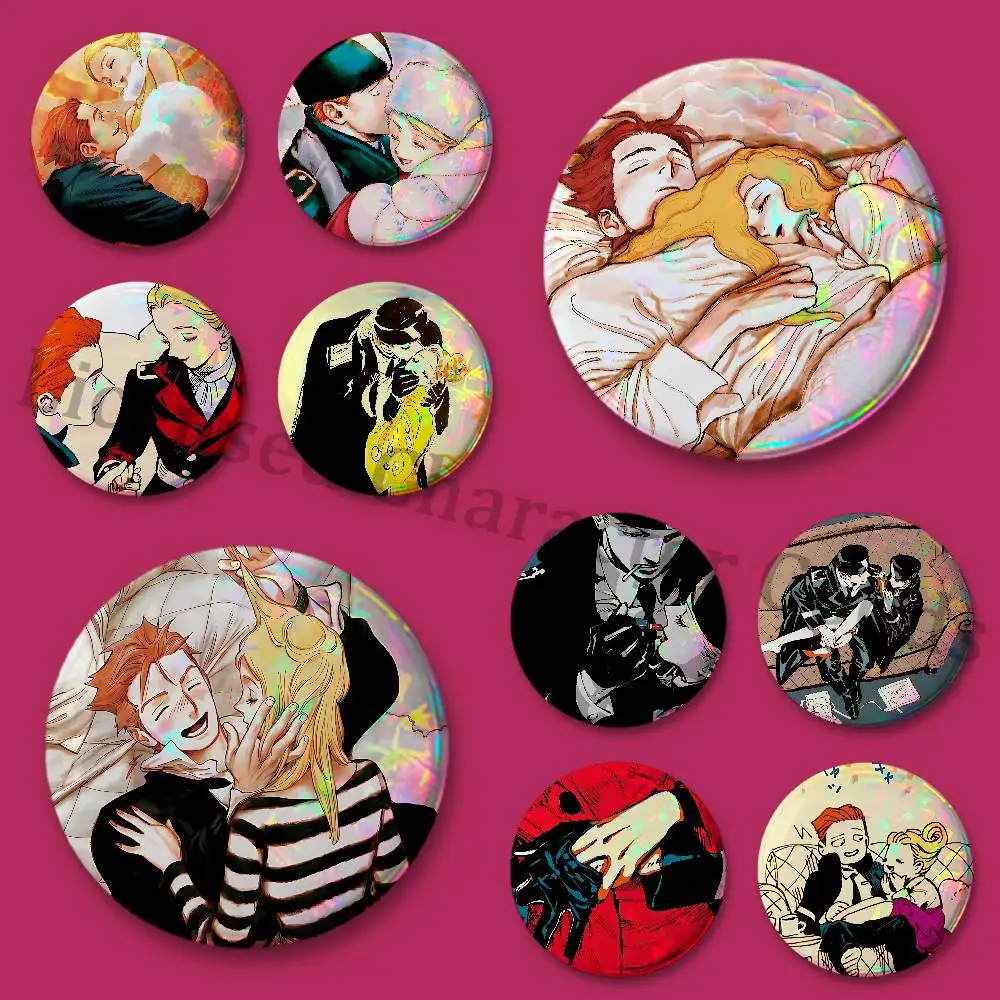 Emma x Aleksander V-Veil Badges 25 32 44 58 75 mm Round Customizable Wholesale Fan goods Self-made fan freebies