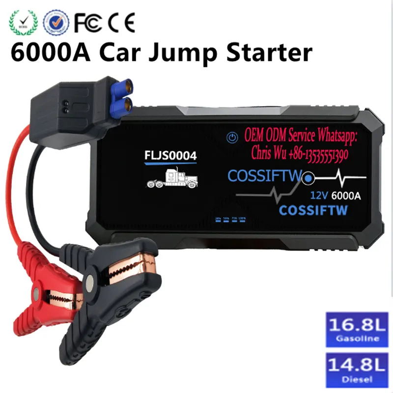 

COSSIFTW Powerful lithium Jump Starter 6000A With Advanced Safety Technology 60W Chargeable