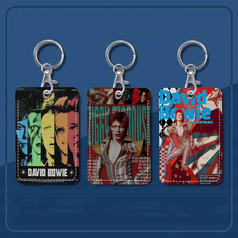 Retro singer D-David B-Bowie Personalised Holder Suitable for Bank card,Subway, Bus Card Wallet Card Case Badge Holder Keychain