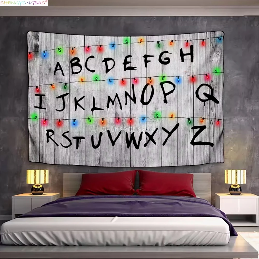 American TV Stranger Luminous Letter Photography Backdrops Prop Alphabet Light Baby Gift Birthday Party Background ZZ-02