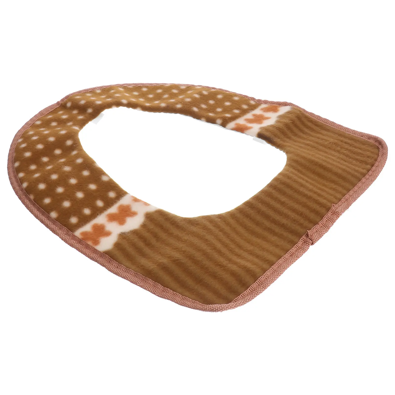 

Washable Warm Toilet Seat Cover Coffee Soft PU Lint Cushion Bathroom Toilet Lid Cover Hook Loop Tape Easy Install Travel
