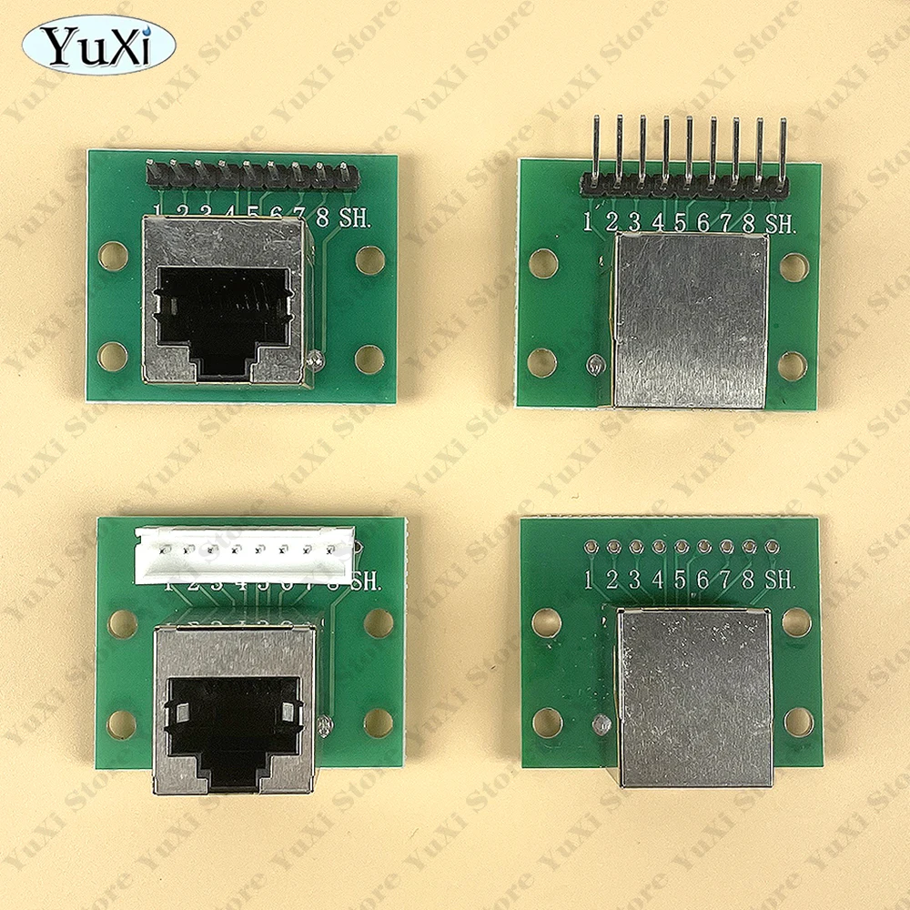 1-10pcs RJ45 Adapter Board To XH2.54 Modular Ethernet Connector Network Interface Breakout Board Pin Header 8P Adapters