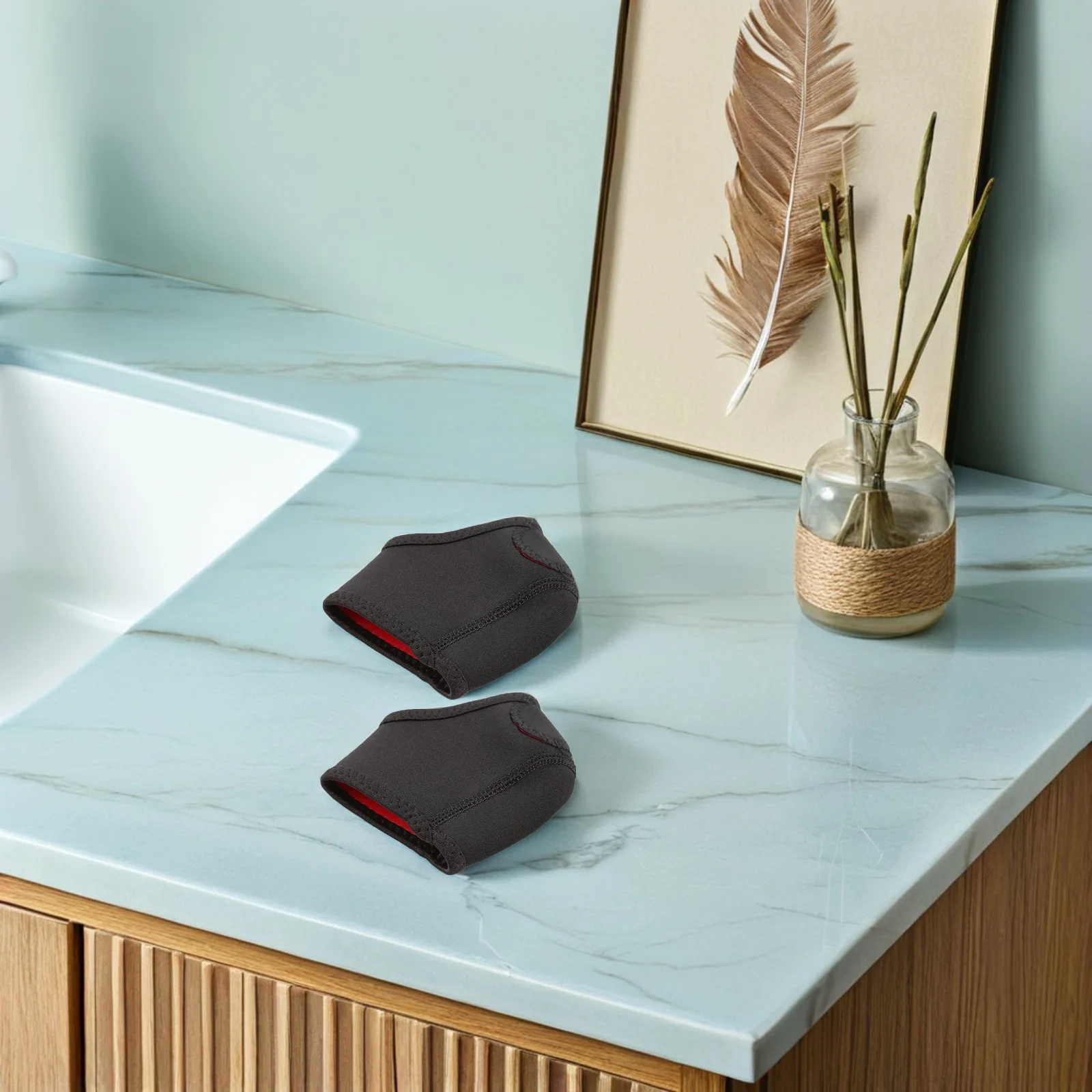 

2Pcs Heel Cushion Non-Slip Heel Sleeve Reliable Ankle Pad Reduces Tingling Pain Breathable Foot for Active Lifestyle