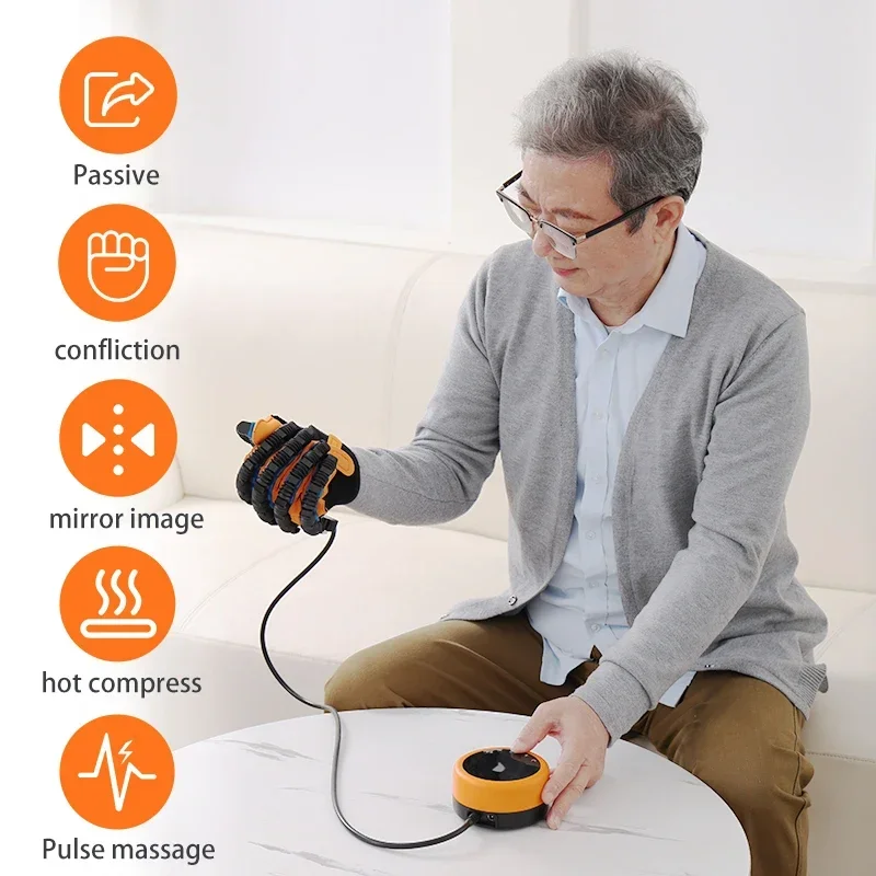 Sarung Tangan Robot Rehabilitasi Latihan Jari Tangan Berolahraga untuk Stroke Hemiplegia Infark Serebral Terapi Tangan Kiri & Kanan