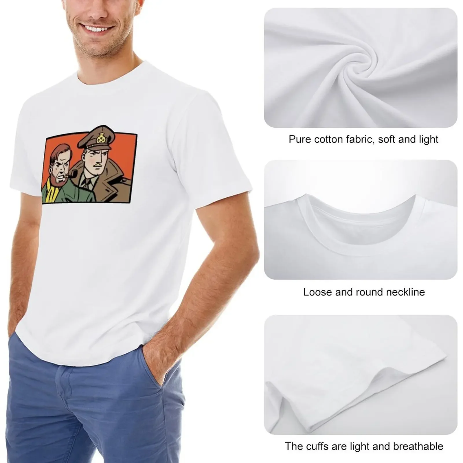 Blake and Mortimer Banner Figures T-Shirt essential t shirt aesthetic clothes customs design your own men clothings