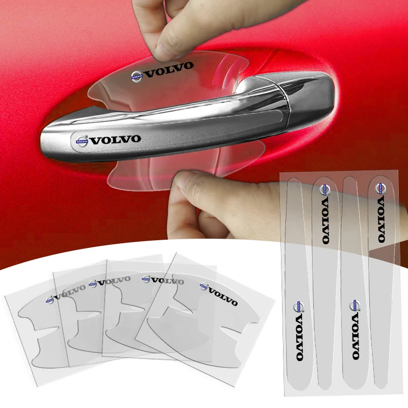8Pcs Car Door Bowl Anti-scratch Sticker Handle Protection Decals For Volvo XC90 S60 V40 XC60 S80 S40 V70 V50 S90 T6 V60 V90 XC40