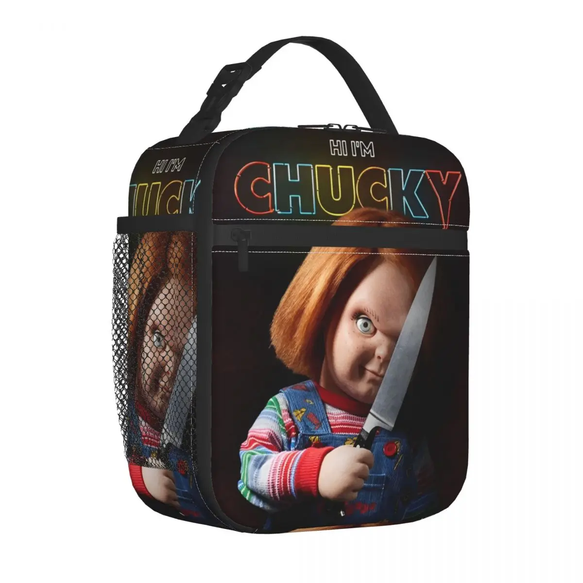 Insulated Lunch Boxes Chucky Horror Funny Movie Accessories Lunch Food Box Causal Cooler Thermal Bento Box For School