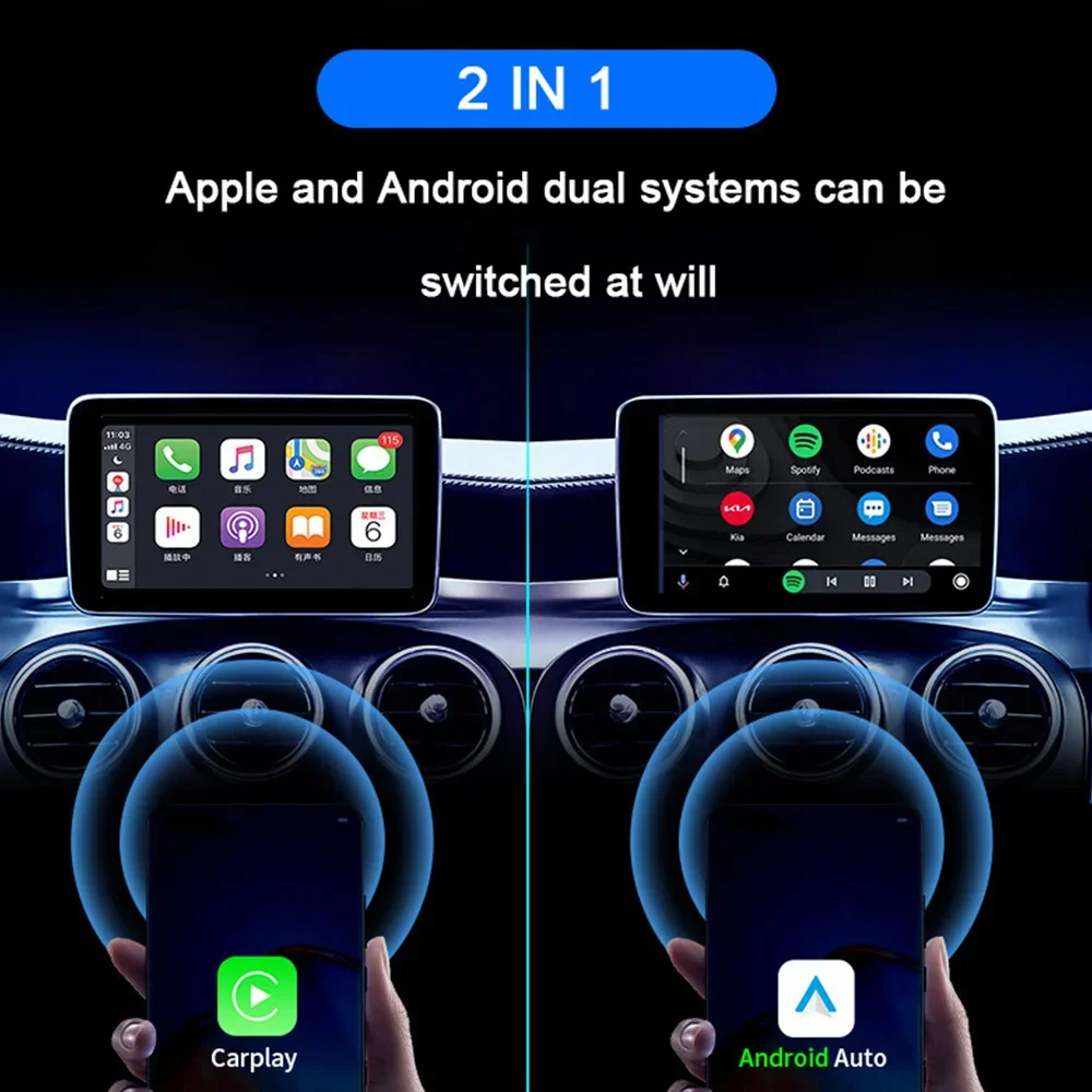 LONLINK Carplay wireless adapter 2 IN 1 Ai Box car machine box android Wired to Wireless USB plug and play wireless Smart Link