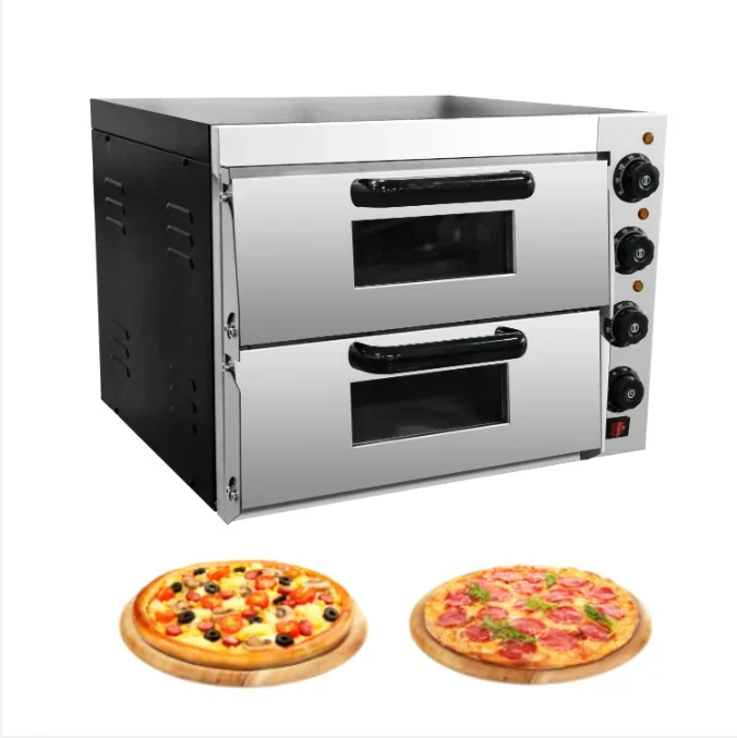Double Deck Mechanical Commercial Electric Oven, Large Capacity Baking Oven for Pizza, Bread, Mooncake, Roast Sweet Potato