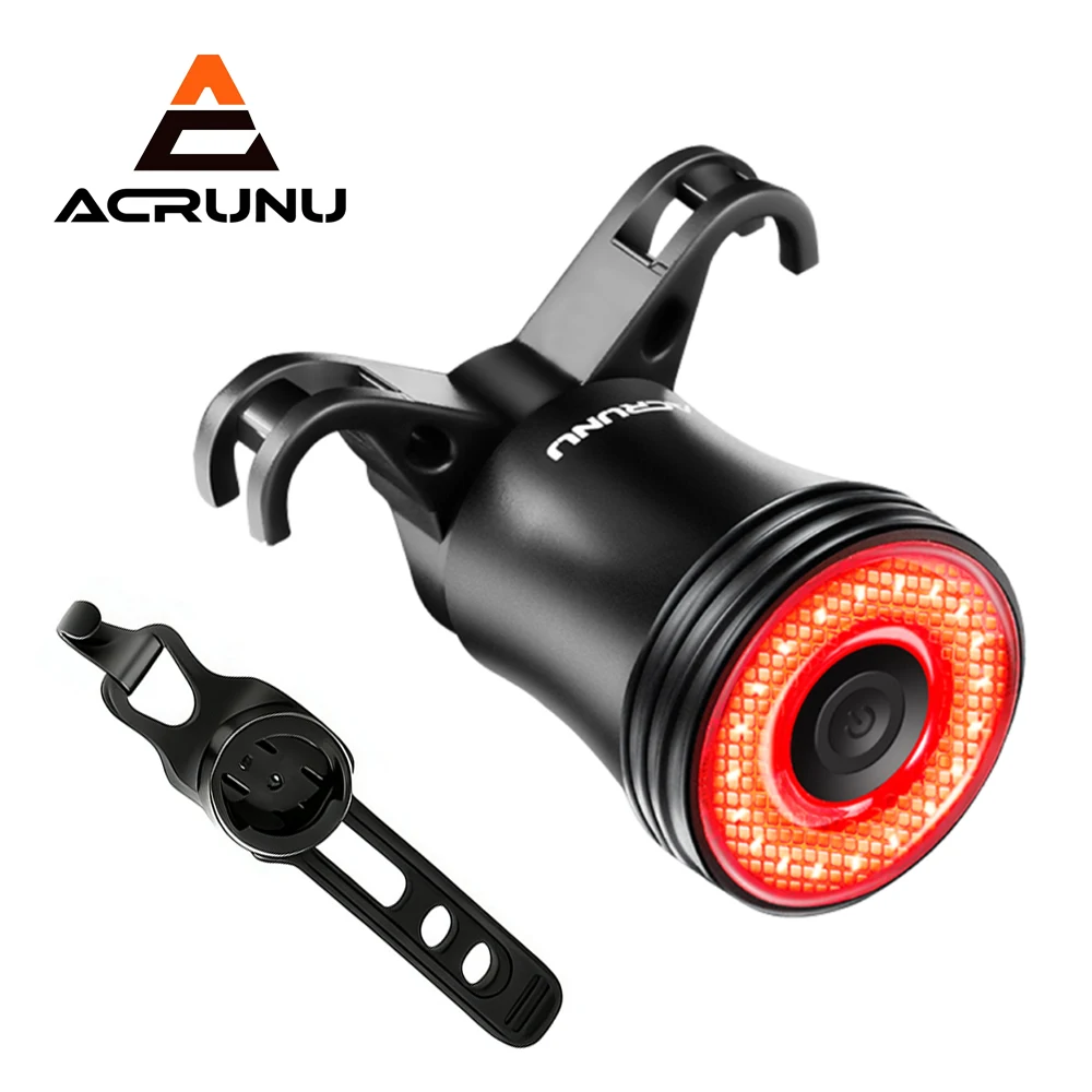 

ACRUNU велосипедный стоп-сигнал, алюминиевый умный датчик, велосипедный задний фонарь IP68, водонепроницаемый, Type-C, зарядка, MTB, дорожный велосипедный задний фонарь