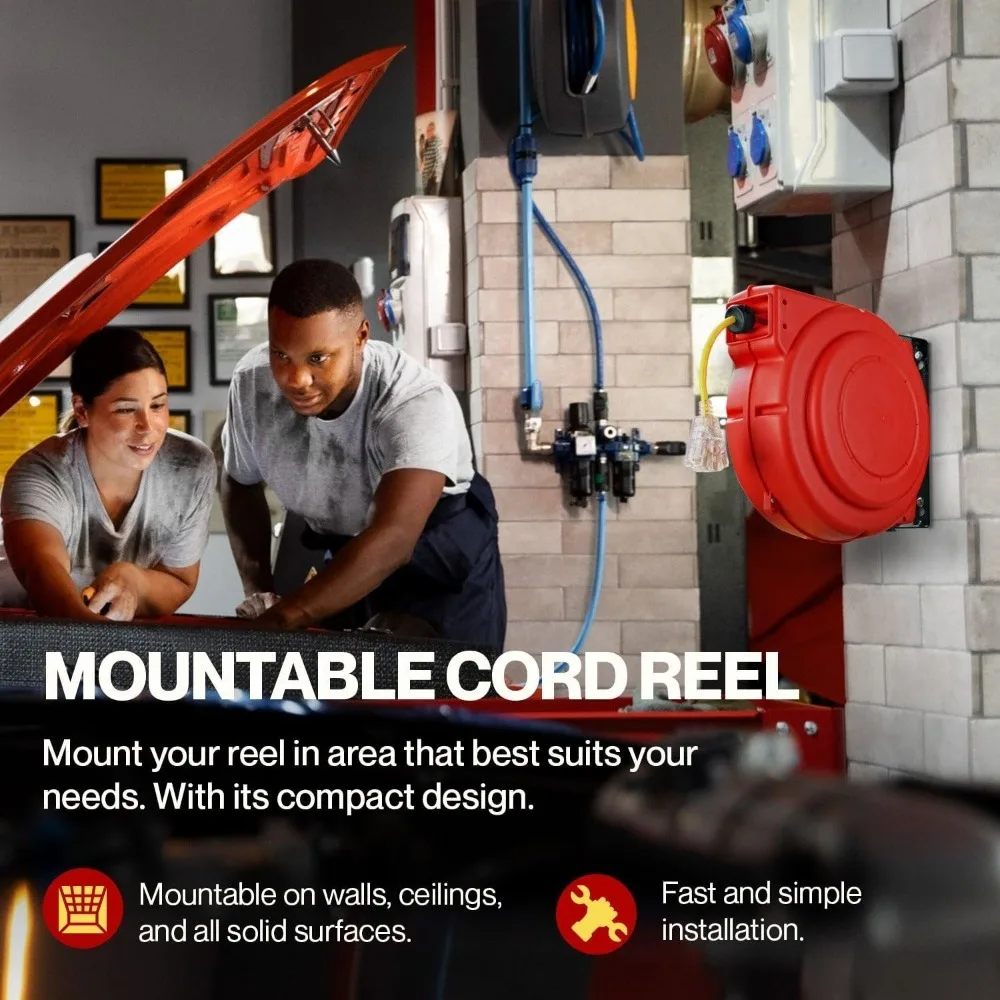 جديد - بكرة سلك تمديد قابلة للسحب أطول صناعية 12awg × 80' قدم تجارية ممتازة ومرنة للغاية - توصيل سريع #4