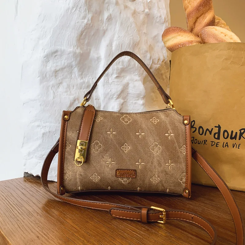 

Vintage Boston Shoulder Bag Women 2026 New Premium Versatile Top Handle Crossbody Purse Casual Daily Fashion Handbag