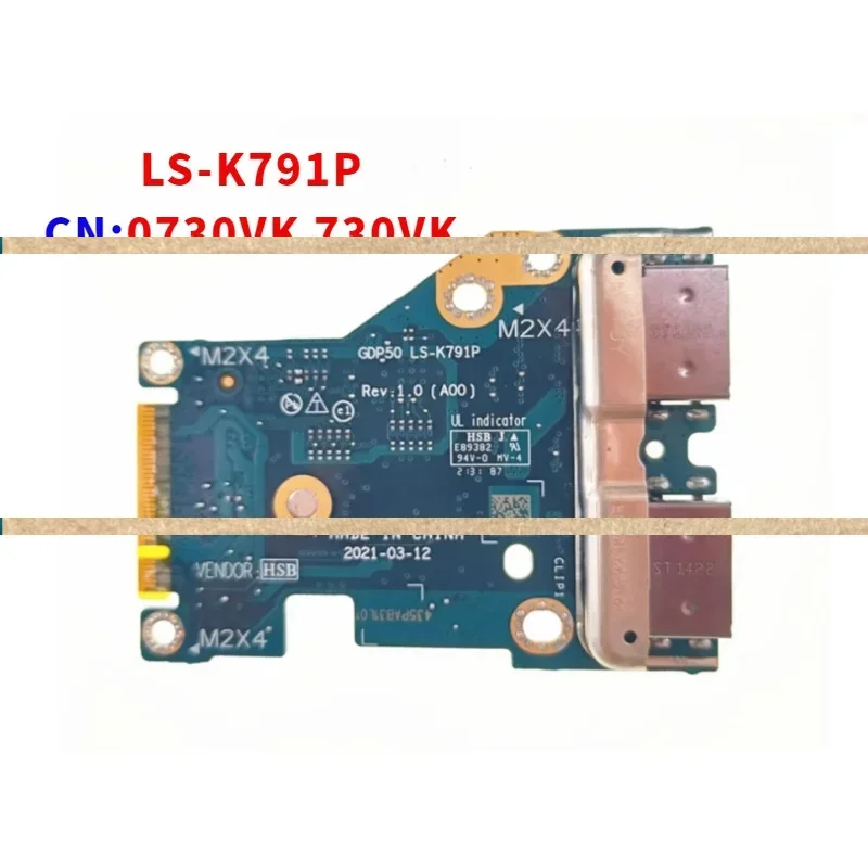 

LS-K791P 0730VK 730VK Новый оригинальный для платы ввода-вывода USB DELL Alienware M15 R6