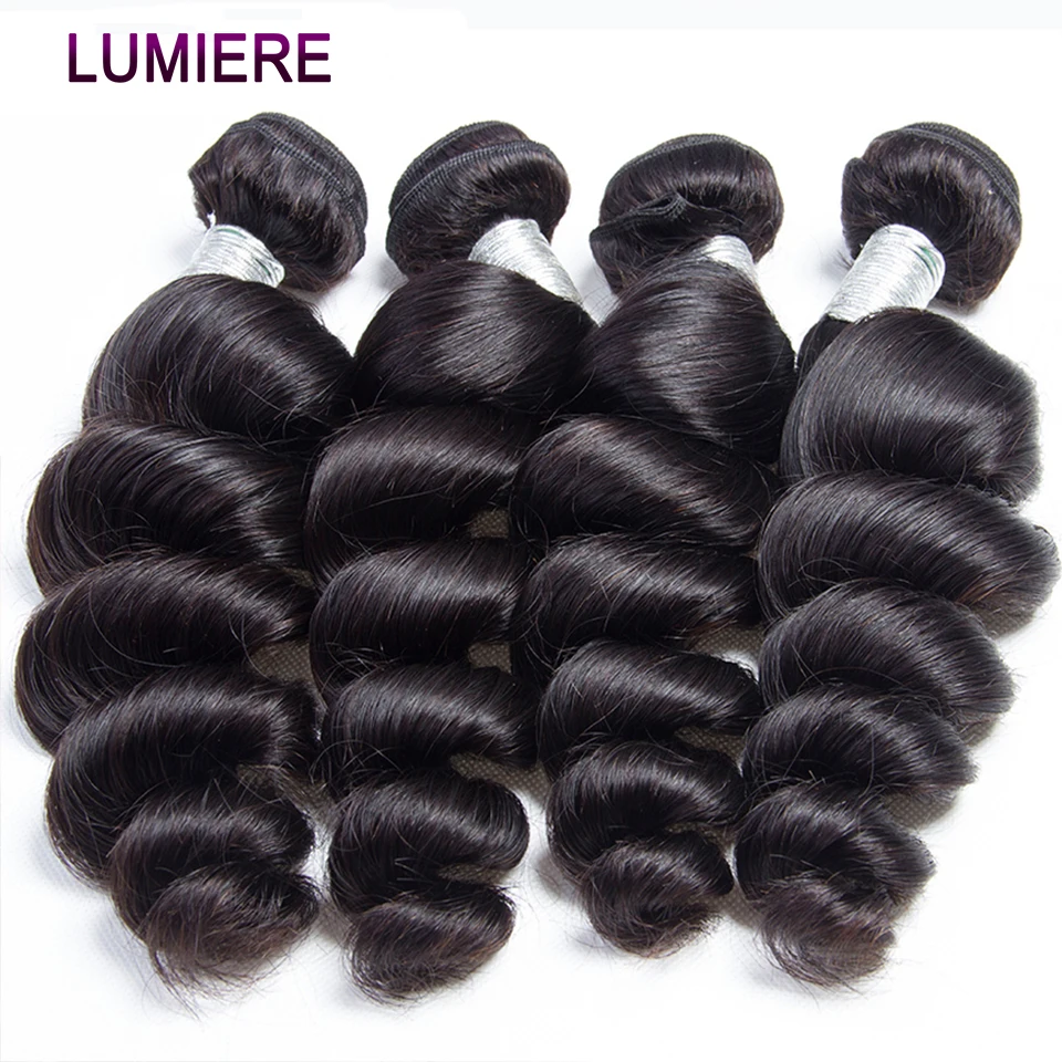 30 40 Inch Long Thick Indian Raw Virgin Loose Deep Wave Natural 100% 3/4 Human Hair Bundles 15A Hair Bundles Weave Extensions