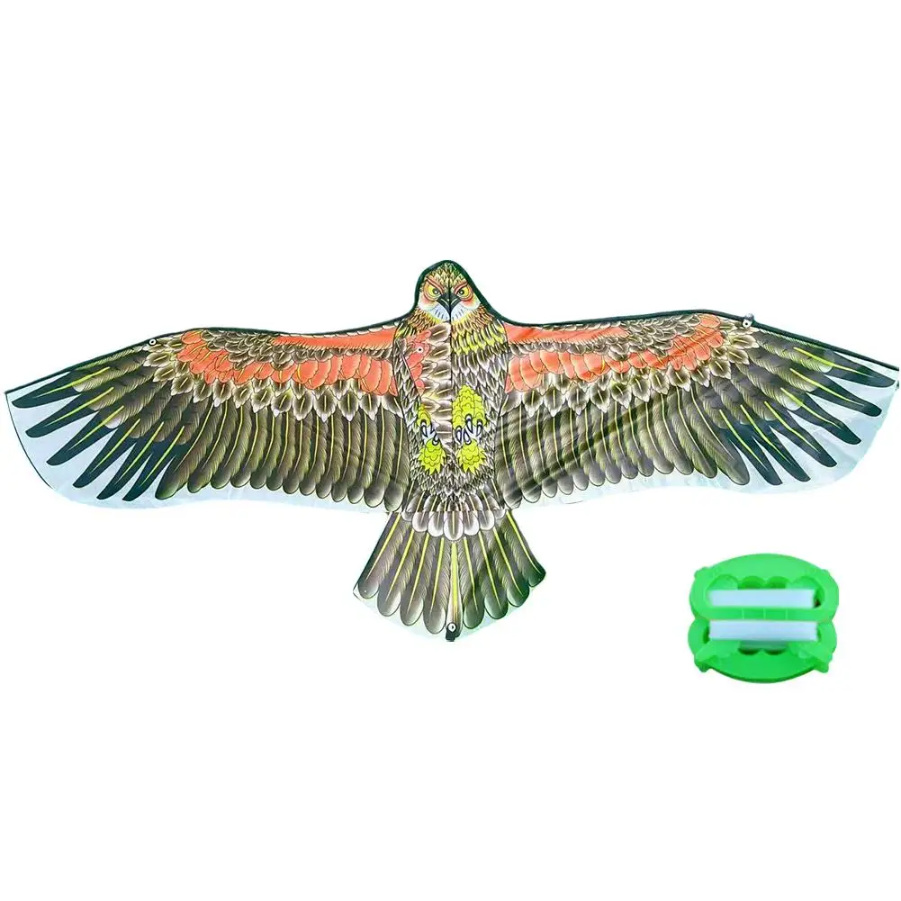 1.1 メートルエミュレーションフライングホーク凧大鷲飛行鳥凧庭かかし庭凧怖がらせる装置スポーツ DIY おもちゃ