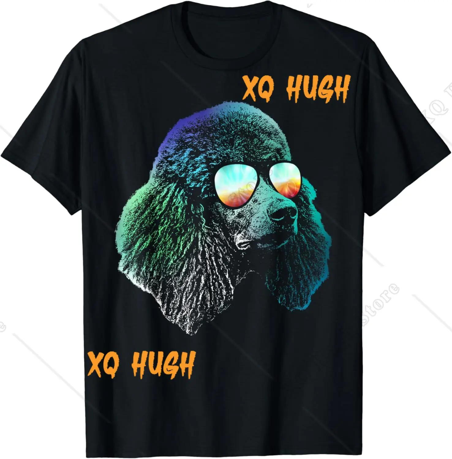 Disco Groovy Poodle T-Shirt Dog Gift T-Shirt Vintage Cotton Tee Shirt Short Sleeve T Shirt Round Collar Tops Original