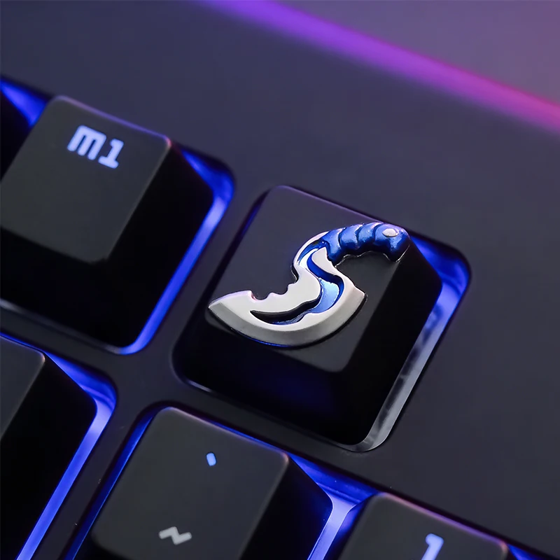 Keystone DOTA2 Dota Game Peripheral Jump Knife Keycap Mechanical Keyboard Zinc Aluminum Alloy Metal Personalized Translucent