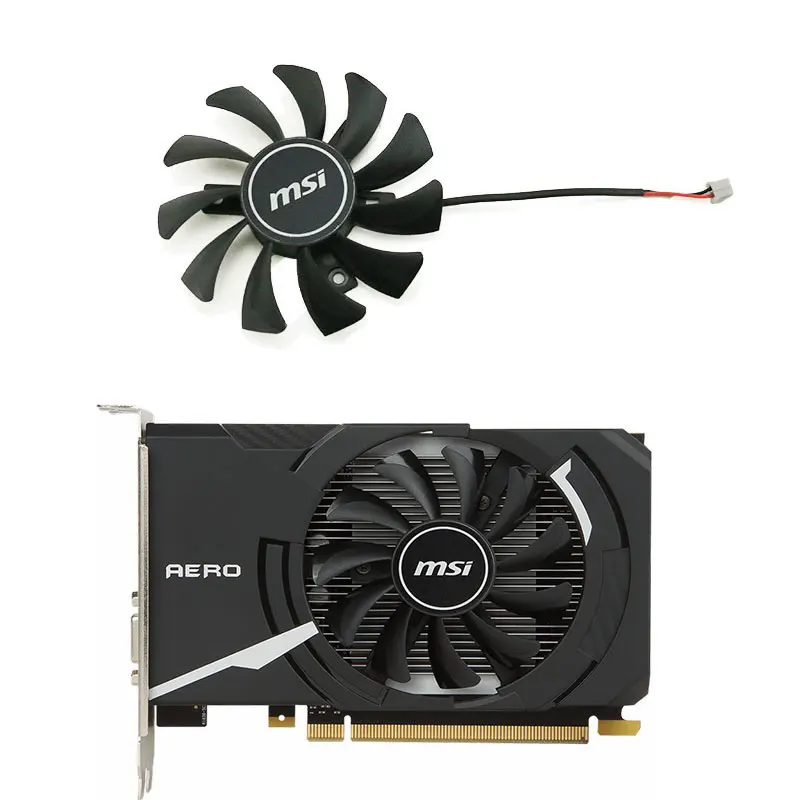 MSI 75MM 2Pin HA8010H12F-Z  GTX 1030 Fan For MSI Geforce GTX 750Ti 750 N740 GTX730 GTX740 R7 250 Graphic Card Cooling