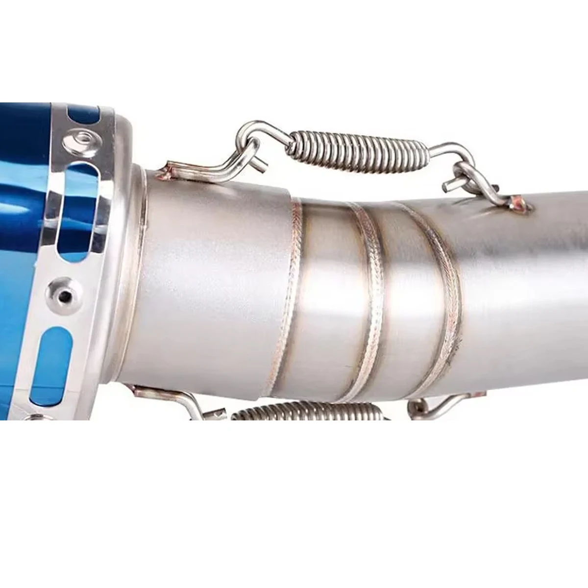 Stainless Steel Mid Exhaust Link Pipe Motorcycle Mod Parts For Honda CB400F-X 2018-2020 51mm Universal view 3