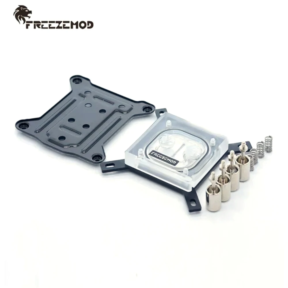 FREEZEMOD blok procesora miedziany akrylowy przezroczysty chłodnica wodna bloki płyn w sprayu dla procesora Intel 115X 2011 775 INTEL-PM3D — zdjęcie 4