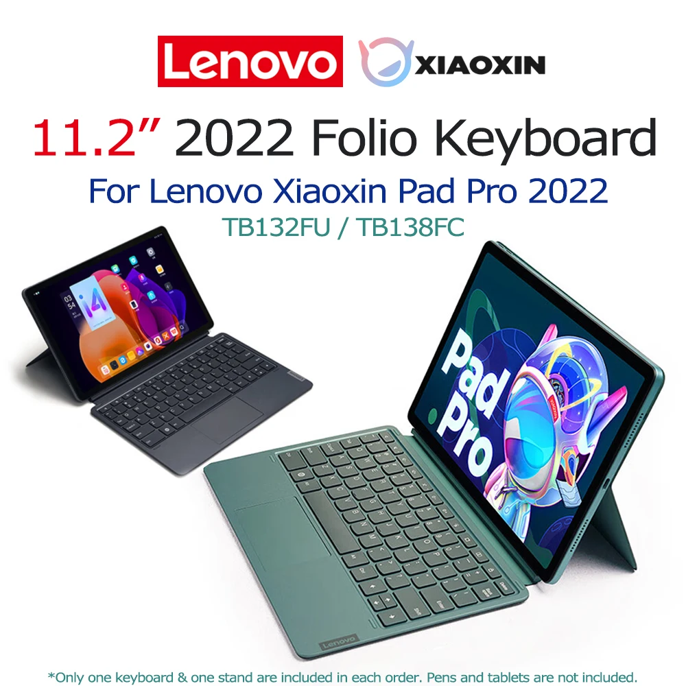 Lenovo Magnetic Keyboard and Stand For Xiaoxin Pad Pro 2022 11.2’’ TB138FC TB132FU Rechargeable Pen Slot Large Touchpad