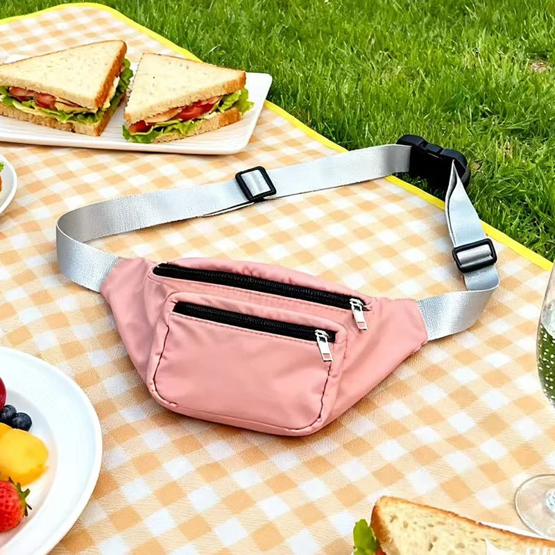 

Women's Lightweight Slim Thin Running Outdoor Sports Waist Bag Waterproof Phone Pouch Small Gym Backpack Chest Bag