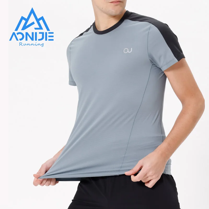 AONIJIE FM5122 Man Male Lightweight Sports Quick Drying T-Shirts Short Sleeve Tops Tee Shirt For Running Daily Gym