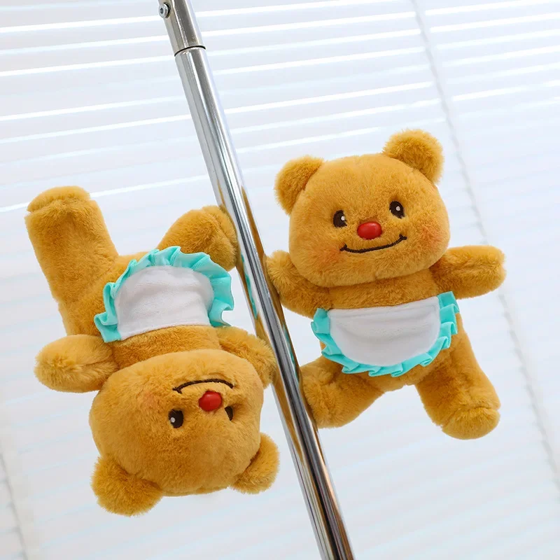 Cute Kawaii Butter Bear Refrigerator Stickers  Apron Bear Plush Toys Personalized Creative Magnetic Doll Kids Birthday Gift