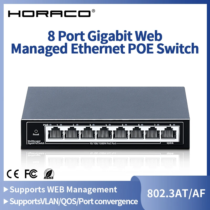 Por que o HORACO 8 Port Gigabit POE Switch é a Melhor Escolha para sua Rede