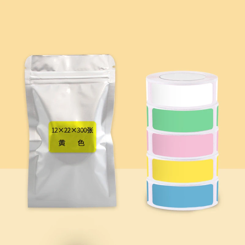 Waterdichte Zelfklevende Thermische Kleine Label Sticker Papier Kleurrijke Supermarkt Prijs Blank Label Direct Print Tag Leveranties