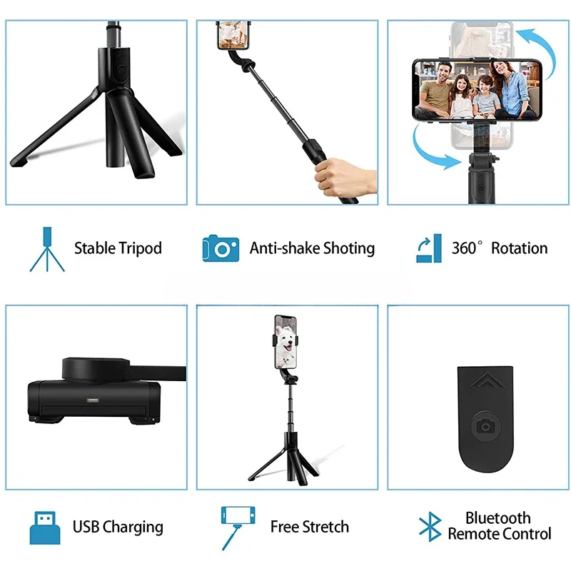 Selfie stick F5 handheld stabilizer wireless selfie stick gimbal stabilizer extended monopod suitable for mobile phone video