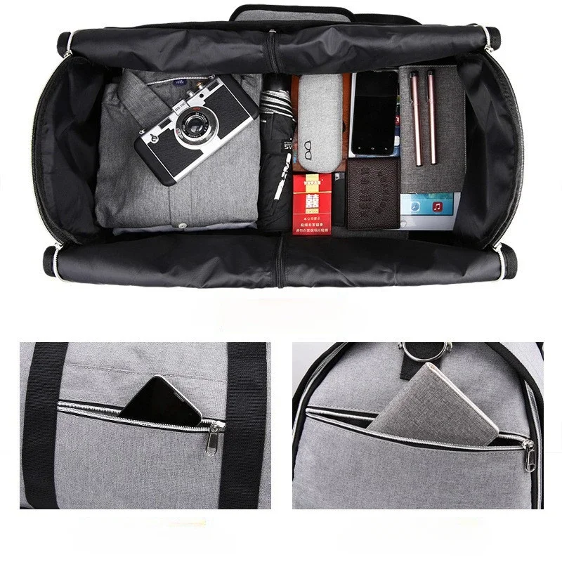 Imagem -03 - Bolsa Impermeável Dobrável Oxford Suit Bolsa Crossbody Shoulder Grande Capacidade Business Gym Travel Bagageira Bolsa Crossbody para Homens