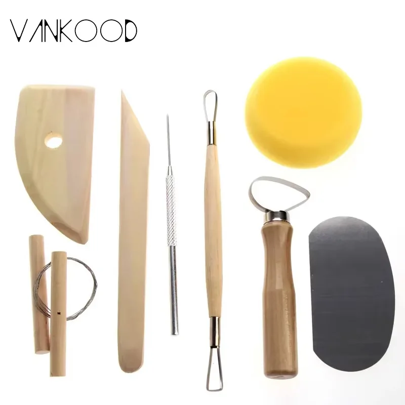 8-częściowy zestaw narzędzi do formowania ceramiki glinianej Nóż do drewna Narzędzie do ceramiki Praktyczne frezy do rzeźbienia w glinie polimerowej